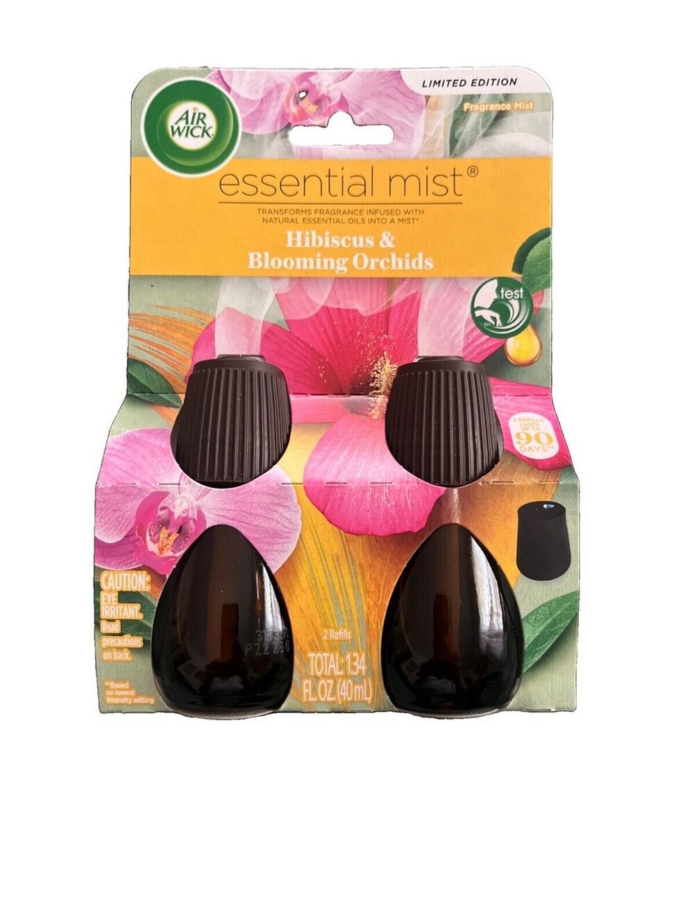Air Wick Essential Mist Hibiscus Blooming Orchid 2 Pk Refills Limited Edition